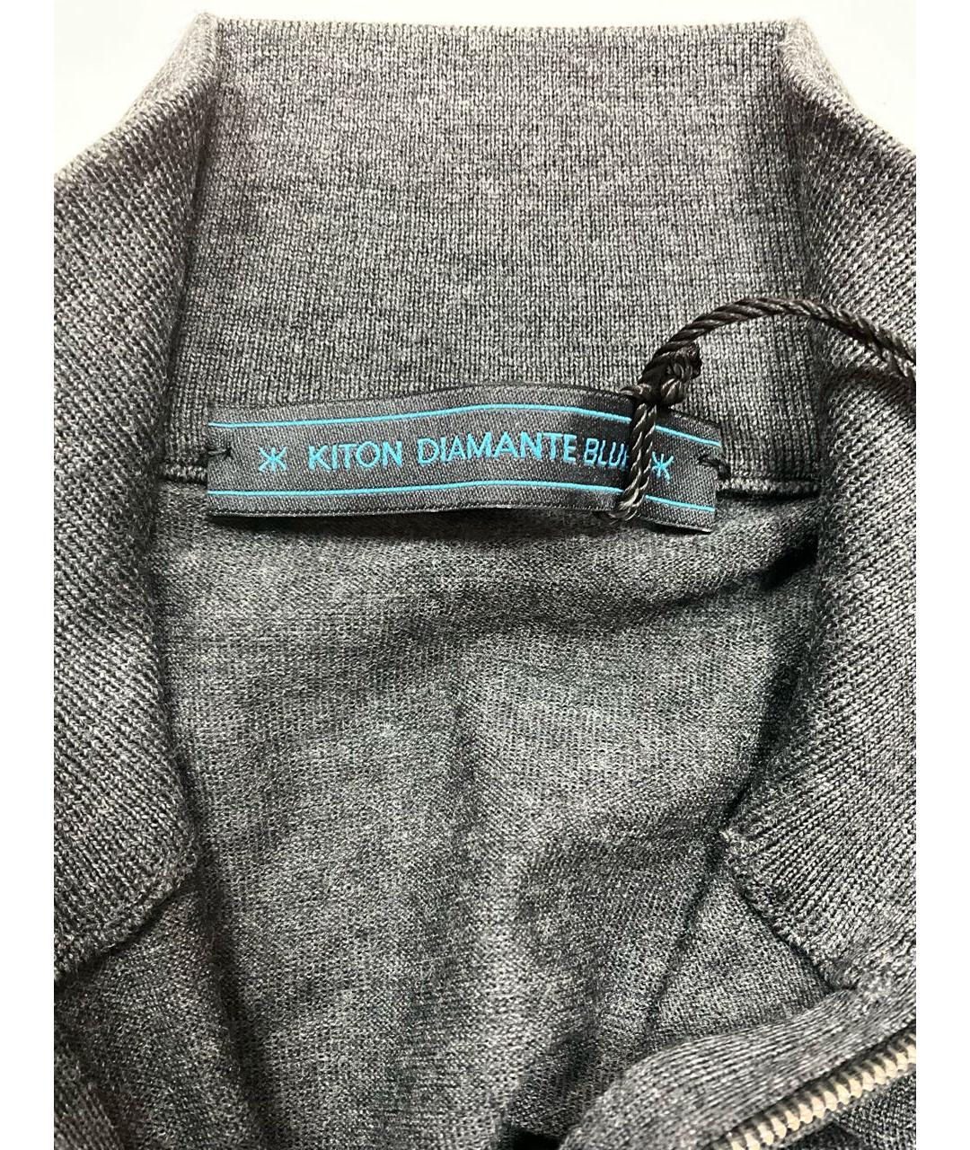 KITON Серый шерстяной джемпер / свитер, фото 6