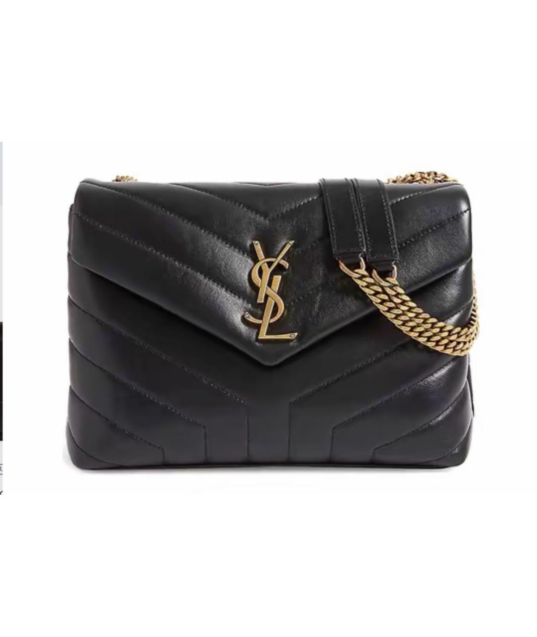 SAINT LAURENT Черная кожаная сумка через плечо, фото 2