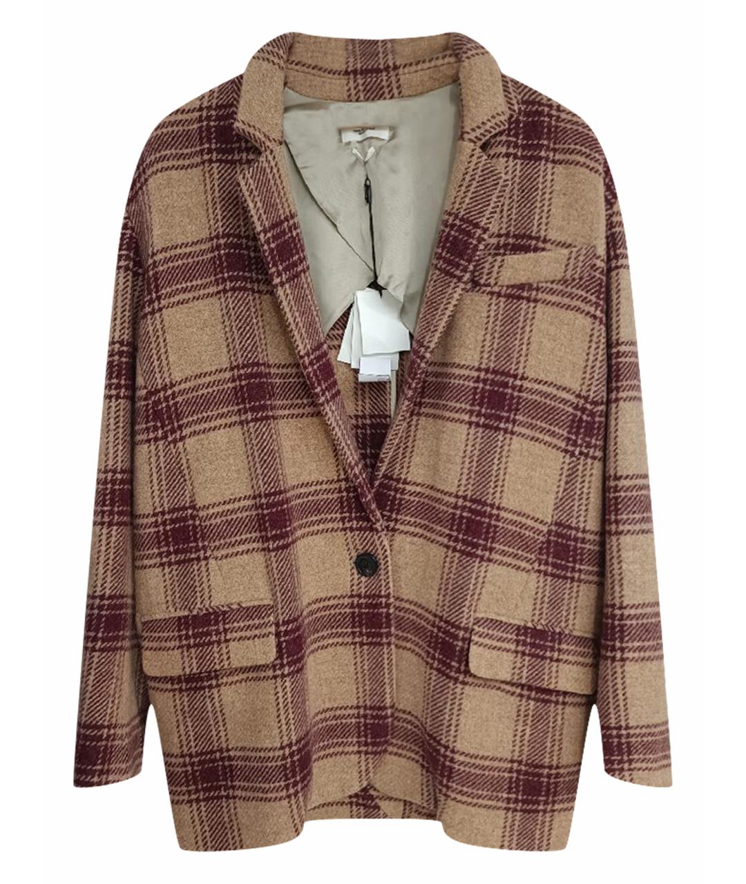 ISABEL MARANT Бежевый шерстяной жакет/пиджак, фото 1