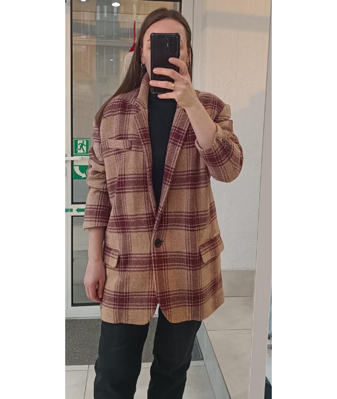 ISABEL MARANT Бежевый шерстяной жакет/пиджак, фото 5