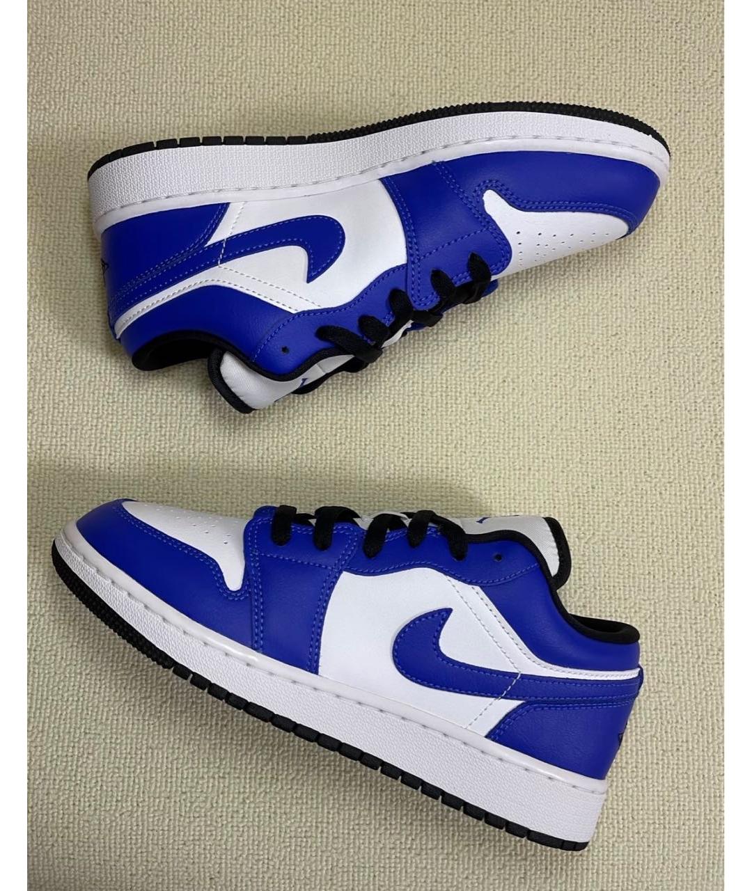 JORDAN Синие кожаные кроссовки, фото 2