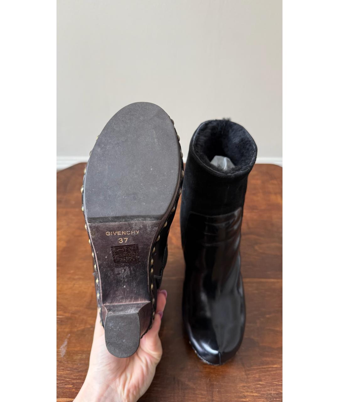 GIVENCHY Черные кожаные ботильоны, фото 7