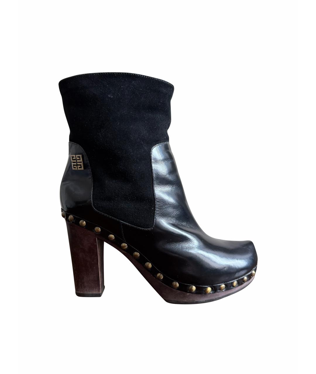 GIVENCHY Черные кожаные ботильоны, фото 1