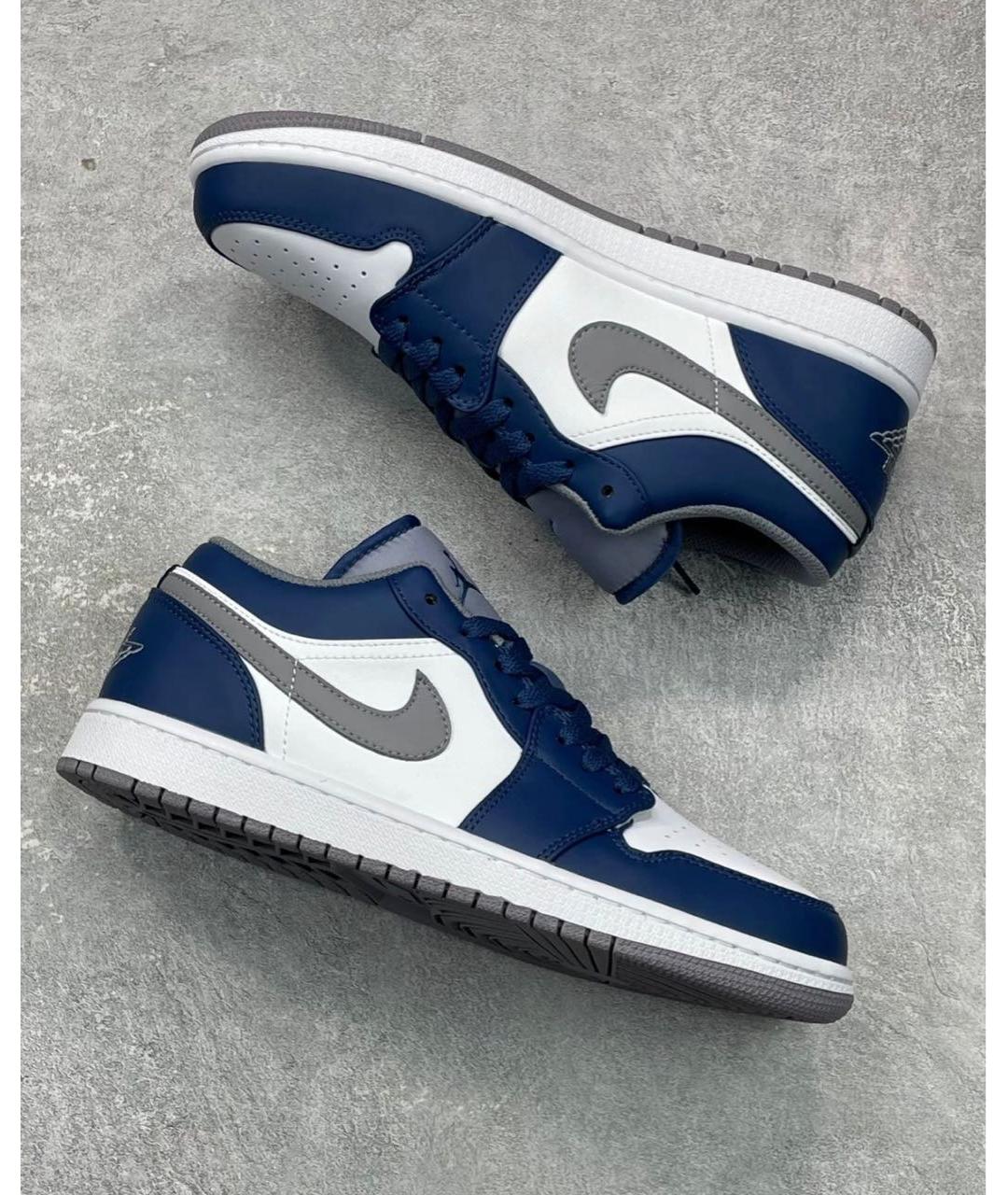 JORDAN Темно-синие кожаные кроссовки, фото 2