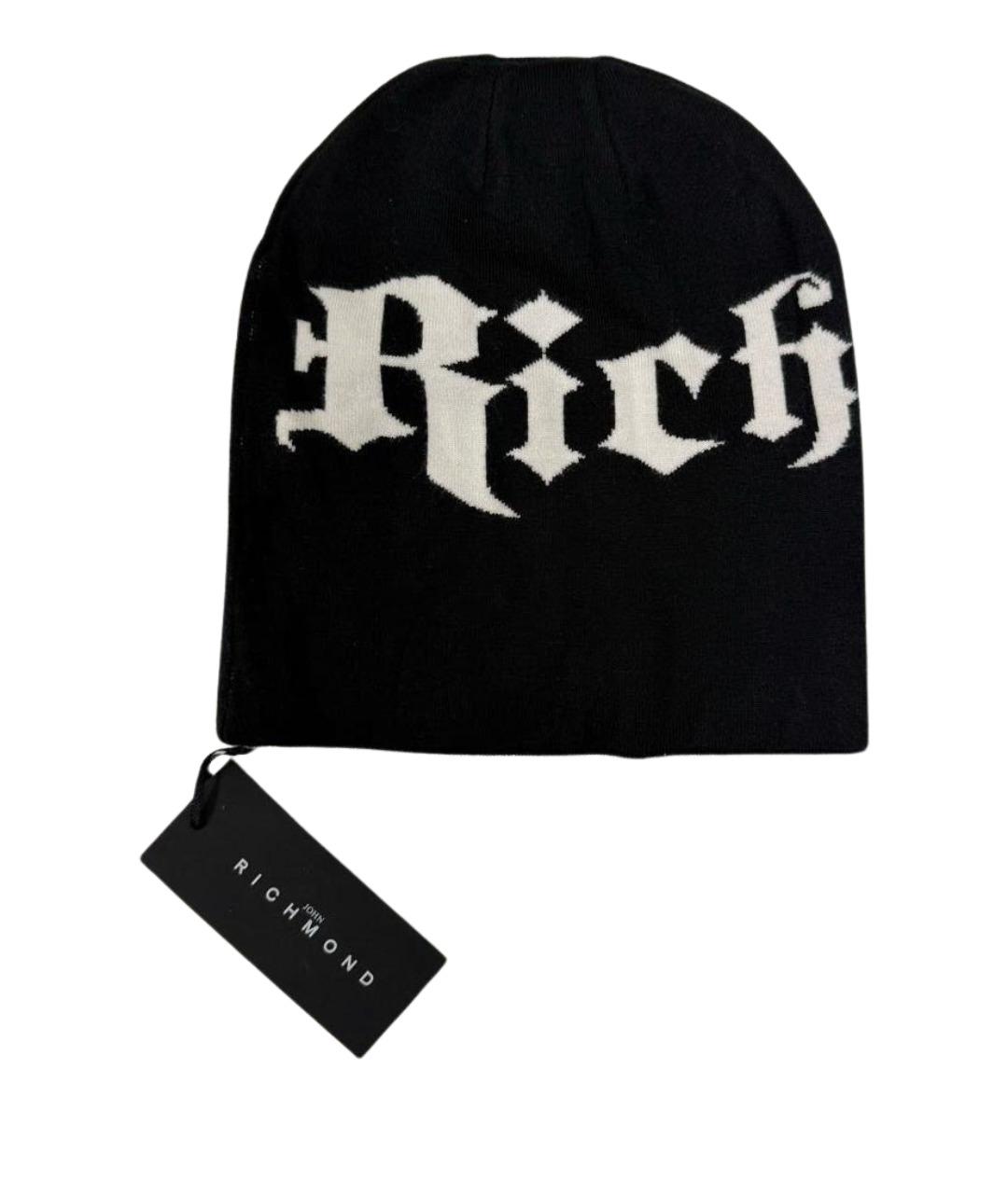JOHN RICHMOND Черная синтетическая шапка, фото 1