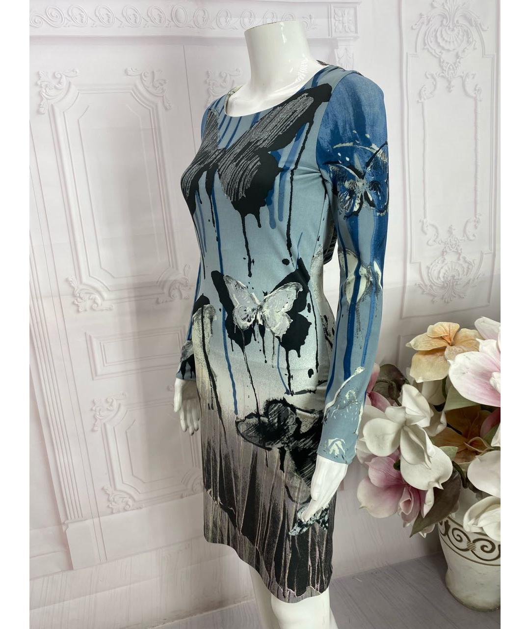 ROBERTO CAVALLI Мульти вискозное повседневное платье, фото 4