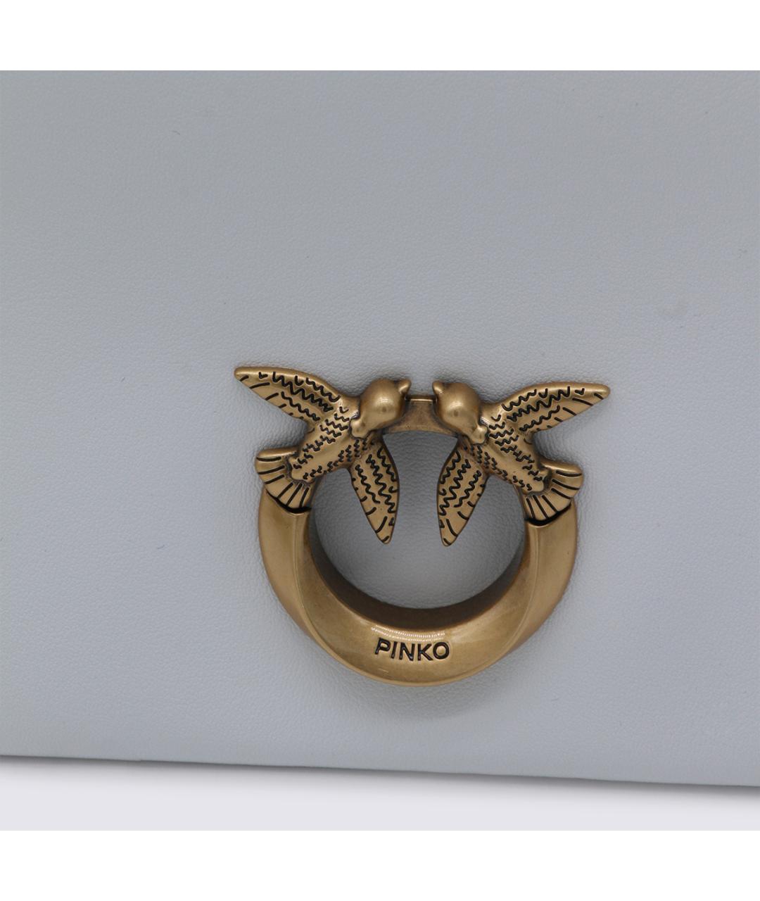 PINKO Белая кожаная сумка через плечо, фото 4