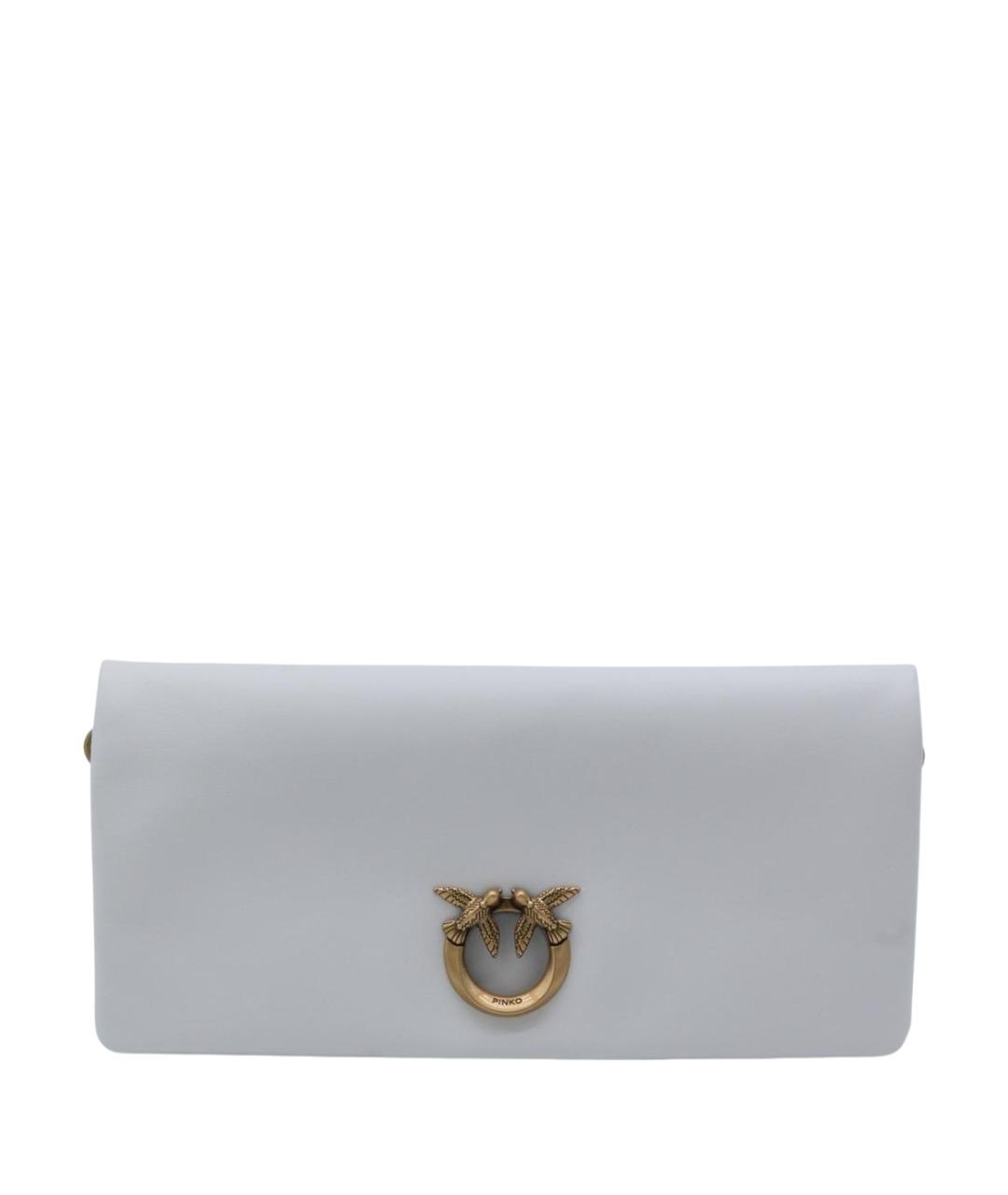 PINKO Белая кожаная сумка через плечо, фото 1