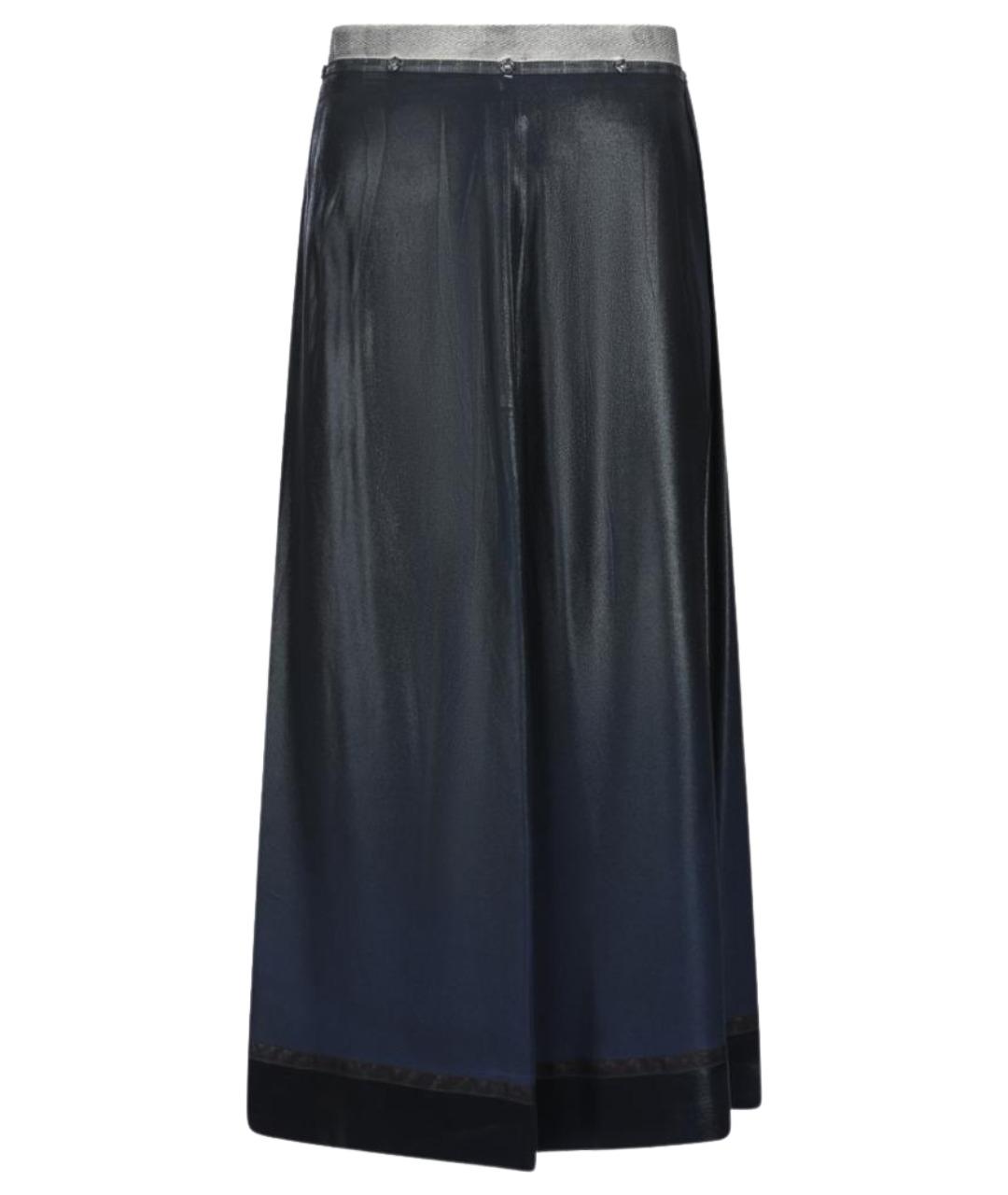 MAISON MARGIELA Темно-синяя ацетатная юбка макси, фото 1