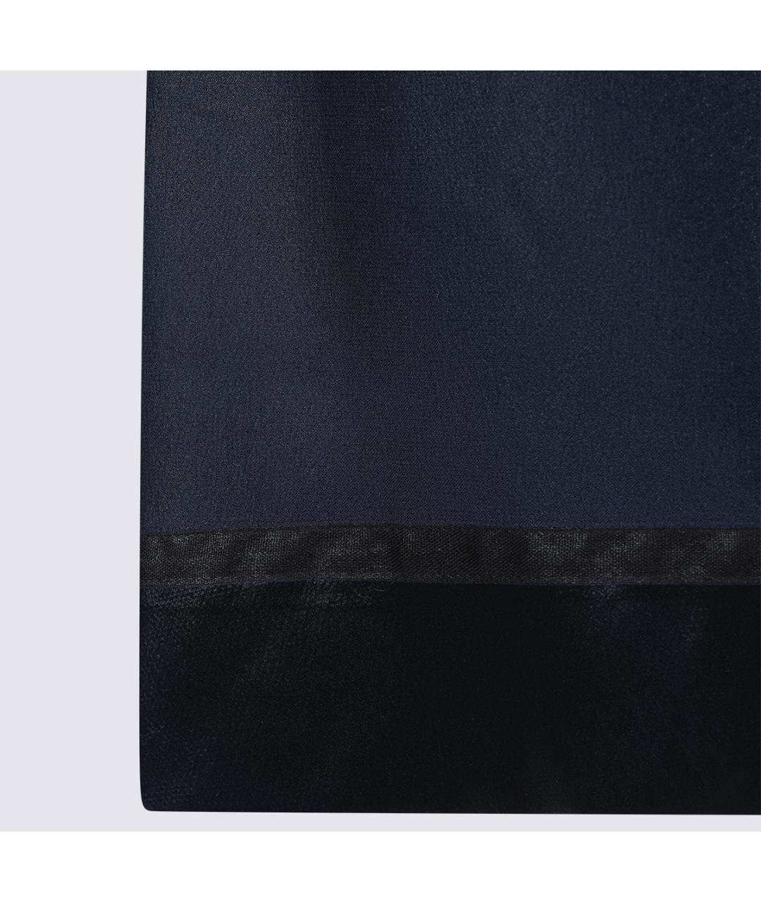 MAISON MARGIELA Темно-синяя ацетатная юбка макси, фото 4