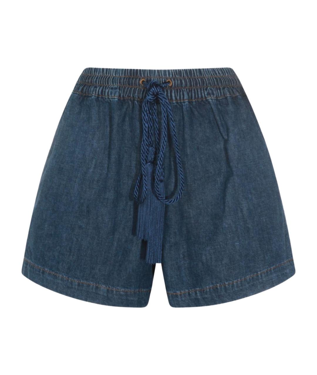 VALENTINO Синие хлопковые шорты, фото 1