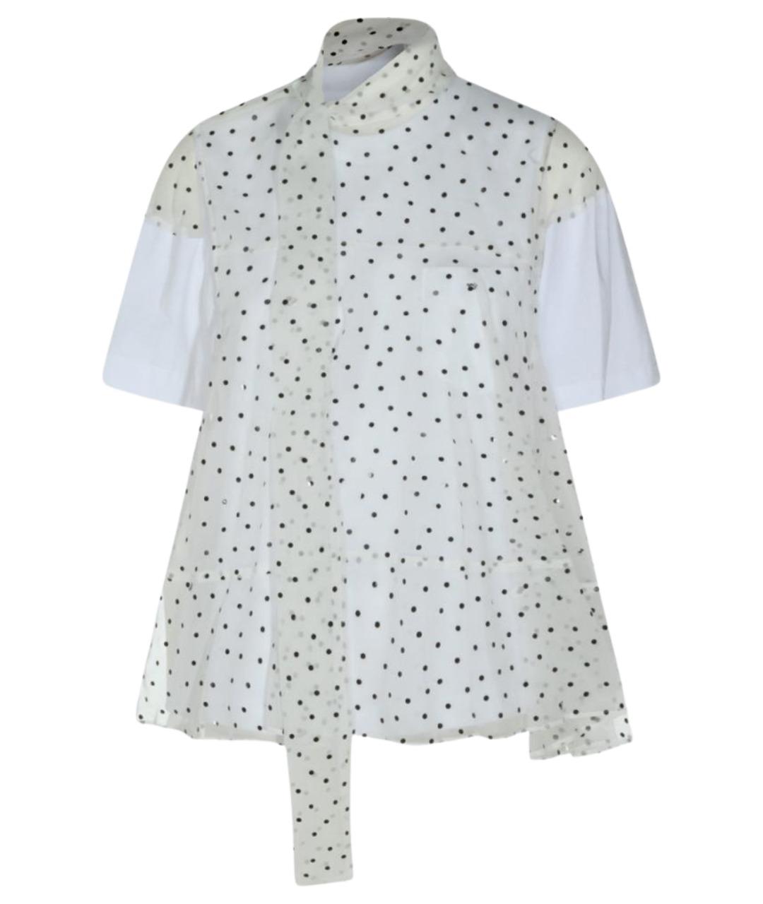 SACAI Белая хлопковая футболка, фото 1