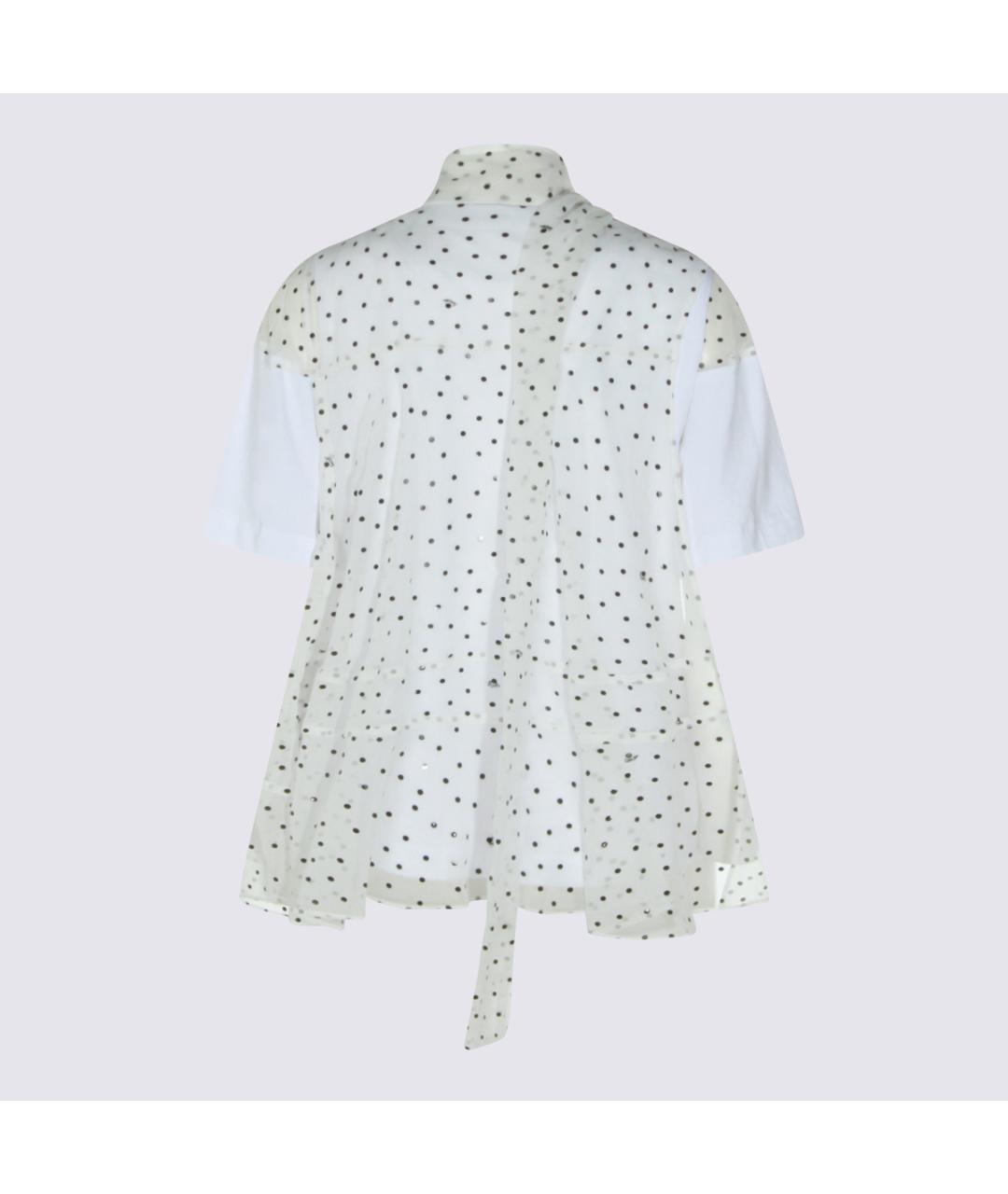 SACAI Белая хлопковая футболка, фото 2