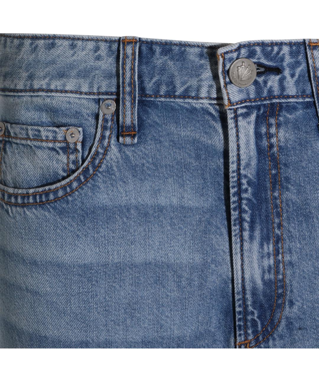 RAG & BONE Синие хлопко-лиоцелловые прямые джинсы, фото 3