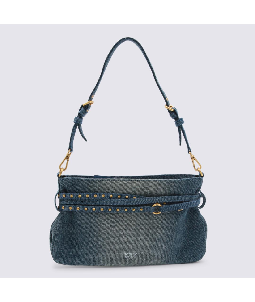 PINKO Синяя тканевая сумка через плечо, фото 3