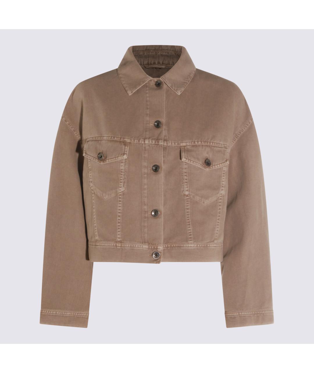 BRUNELLO CUCINELLI Бежевая хлопковая куртка, фото 5