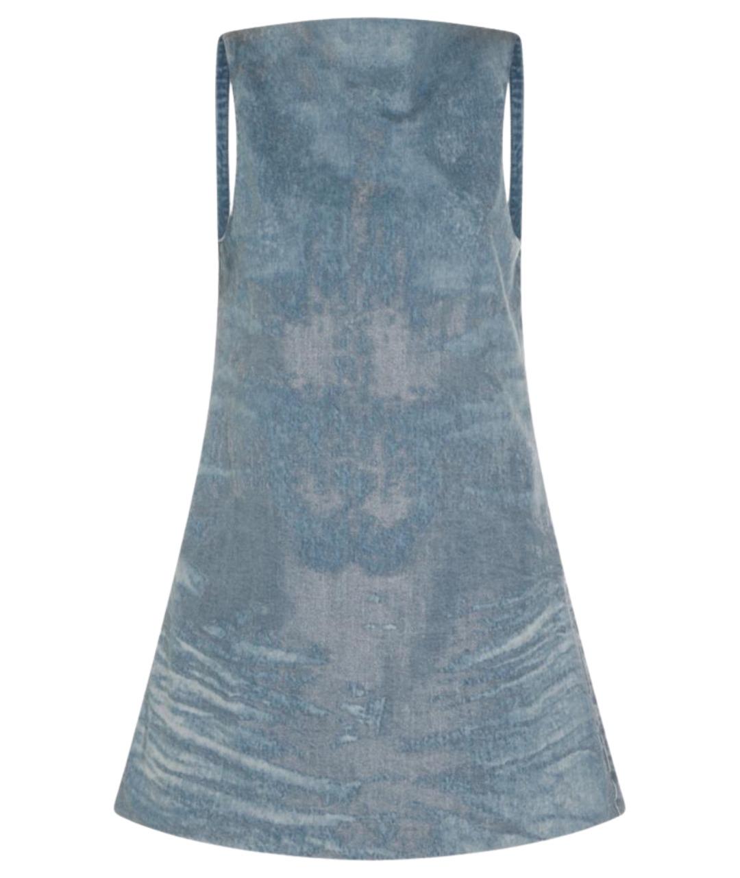 DIESEL Синее хлопковое повседневное платье, фото 1