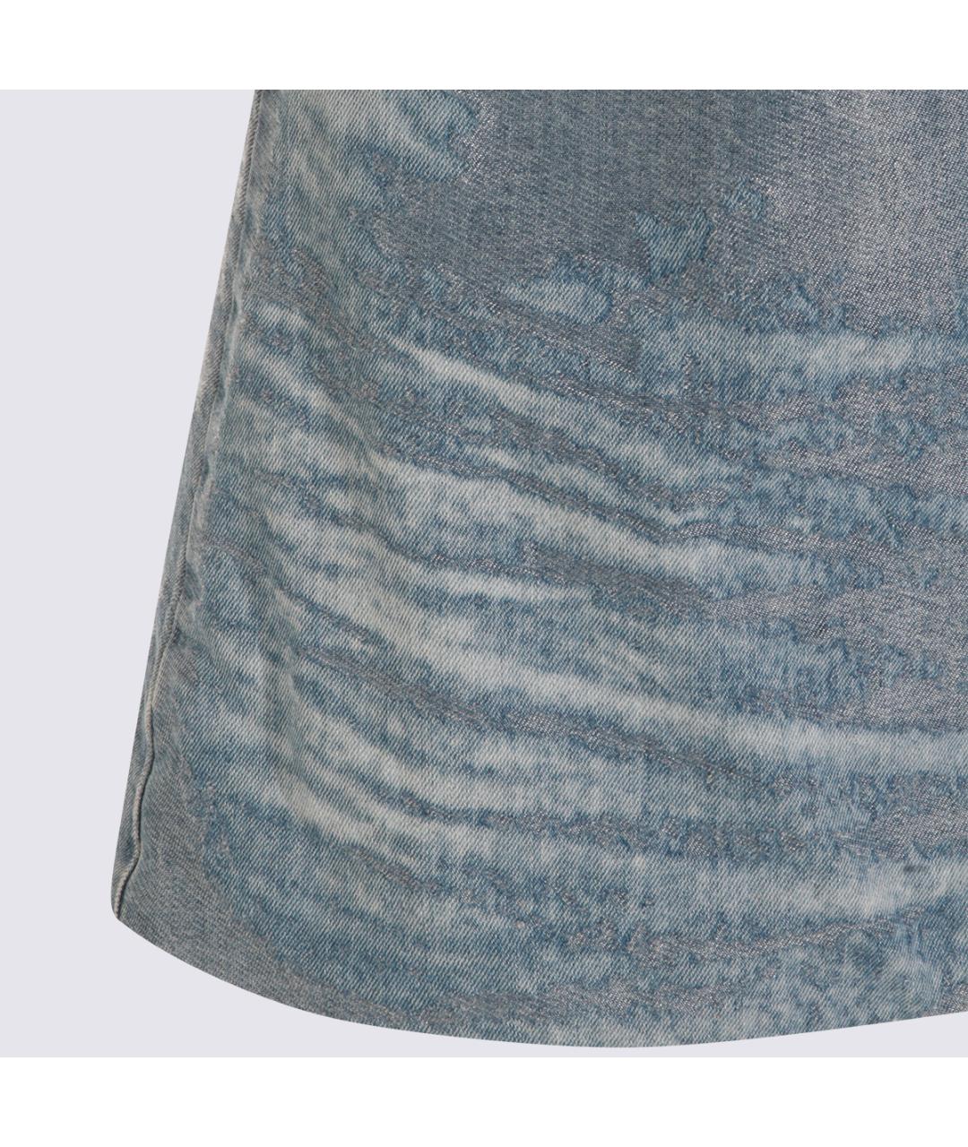 DIESEL Синее хлопковое повседневное платье, фото 3