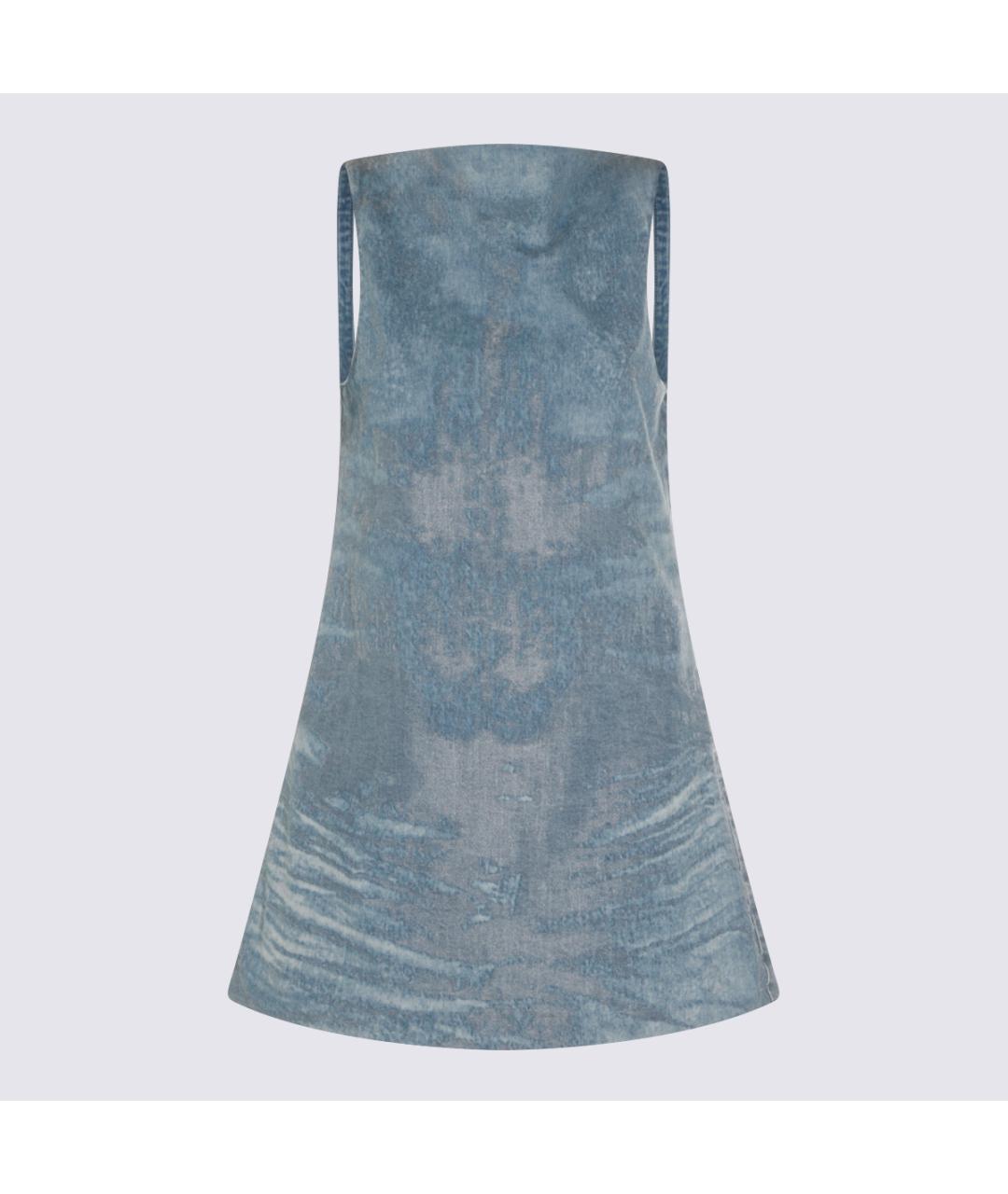 DIESEL Синее хлопковое повседневное платье, фото 5