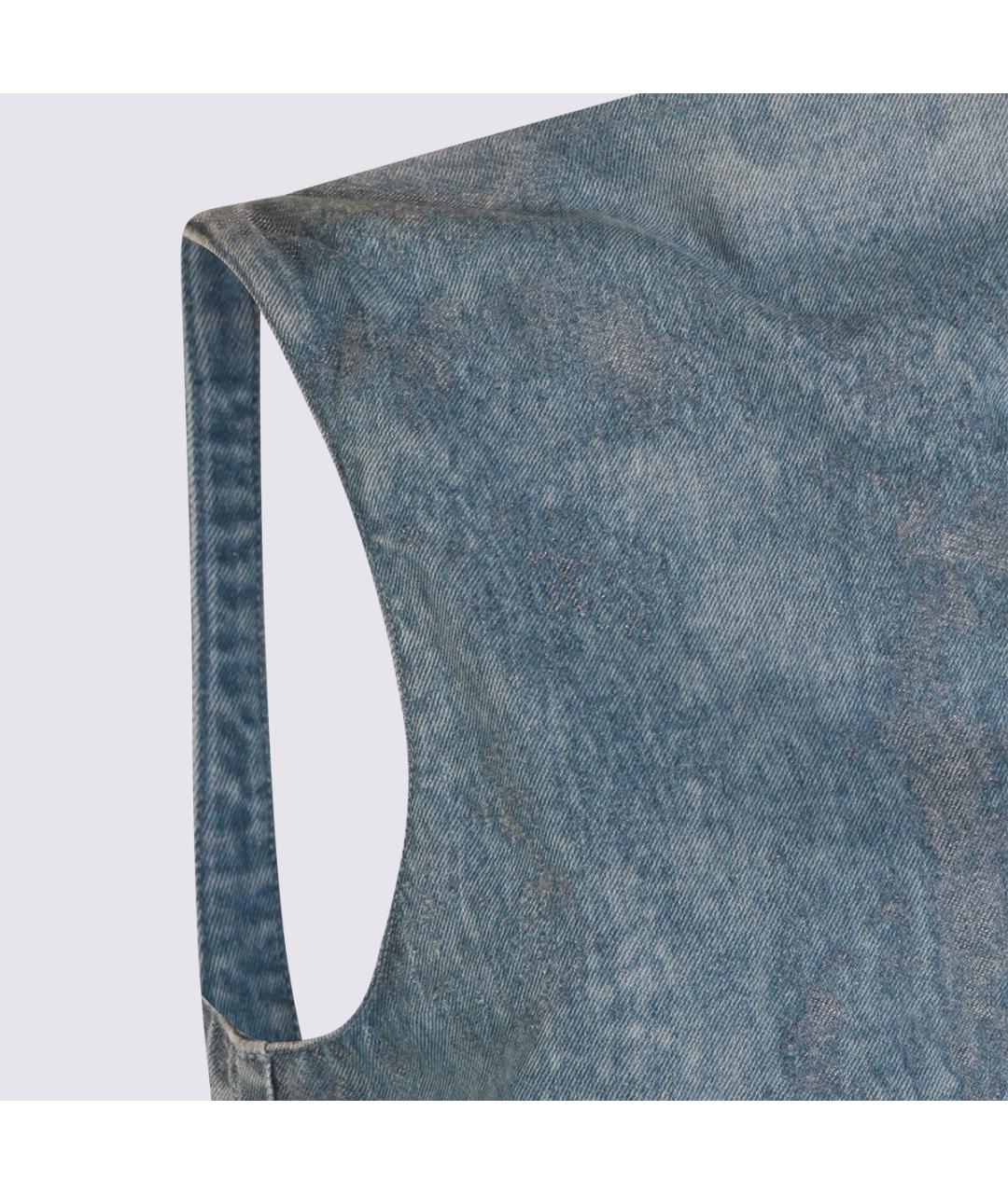 DIESEL Синее хлопковое повседневное платье, фото 4