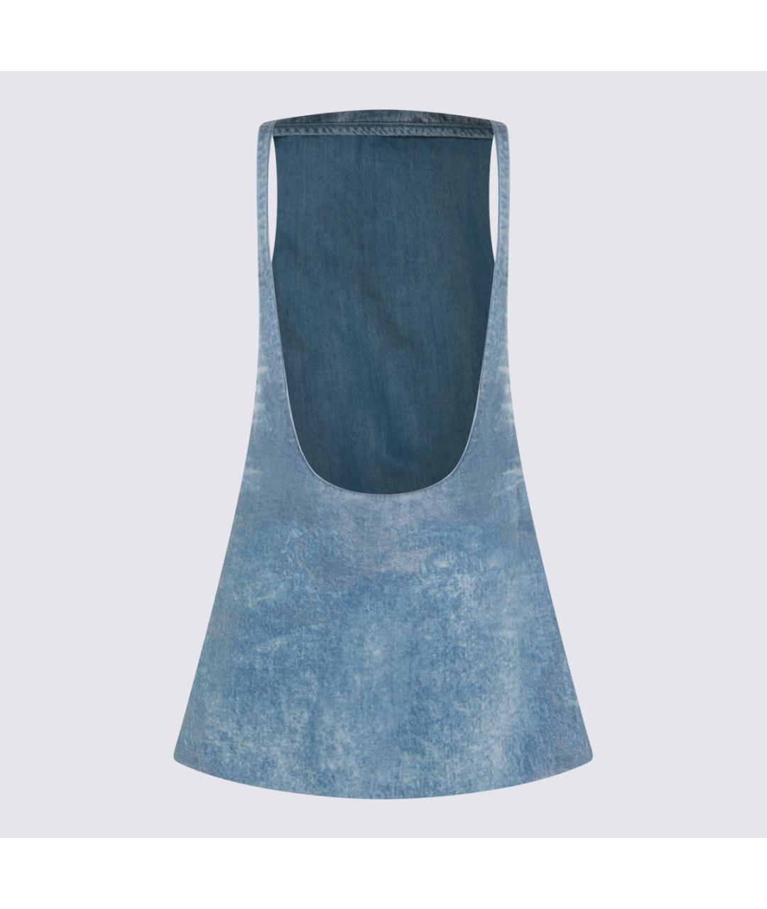 DIESEL Синее хлопковое повседневное платье, фото 2