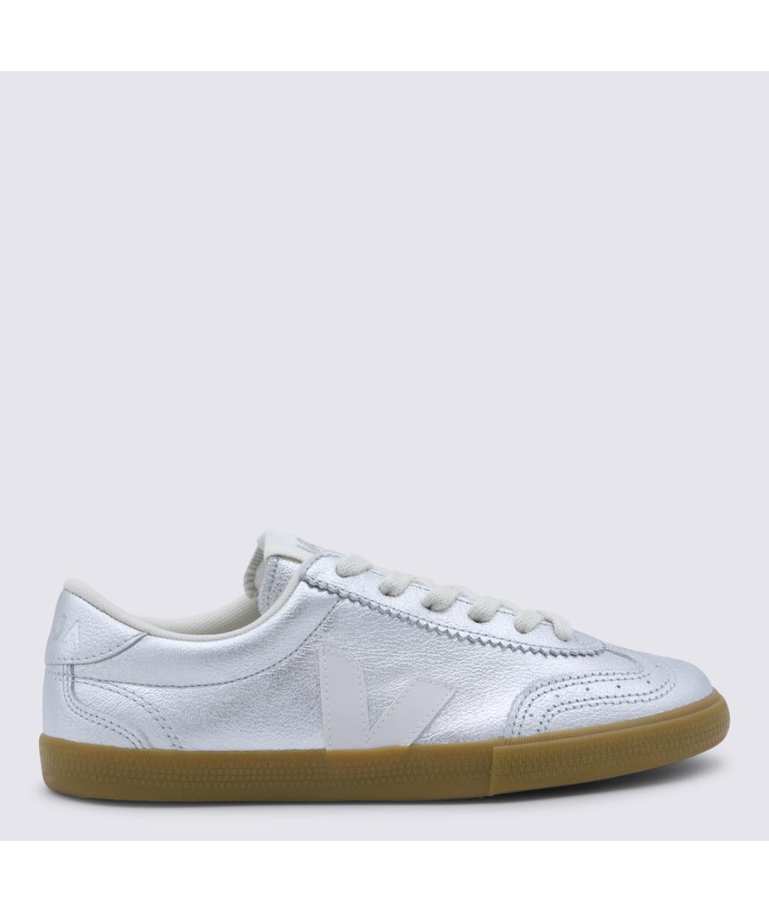 VEJA Серебряные кожаные кроссовки, фото 5