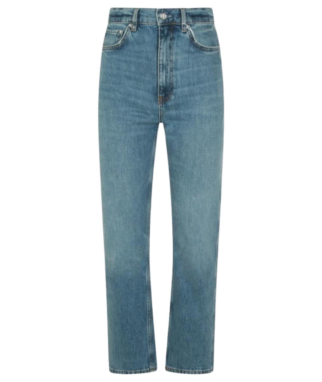 ANINE BING Синие хлопковые прямые джинсы, фото 1