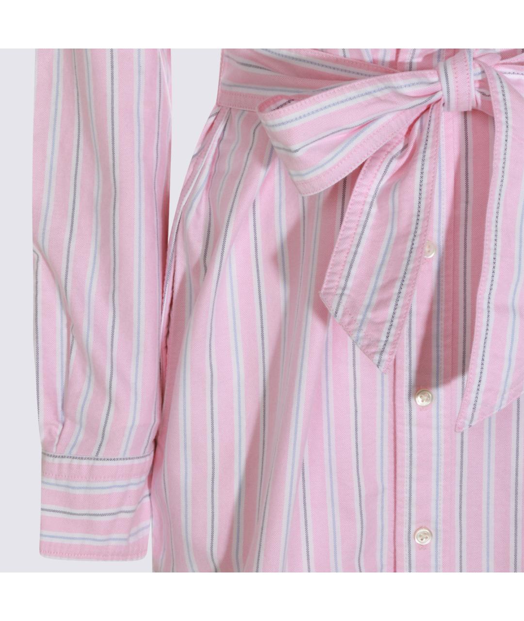 POLO RALPH LAUREN Розовое хлопковое повседневное платье, фото 4