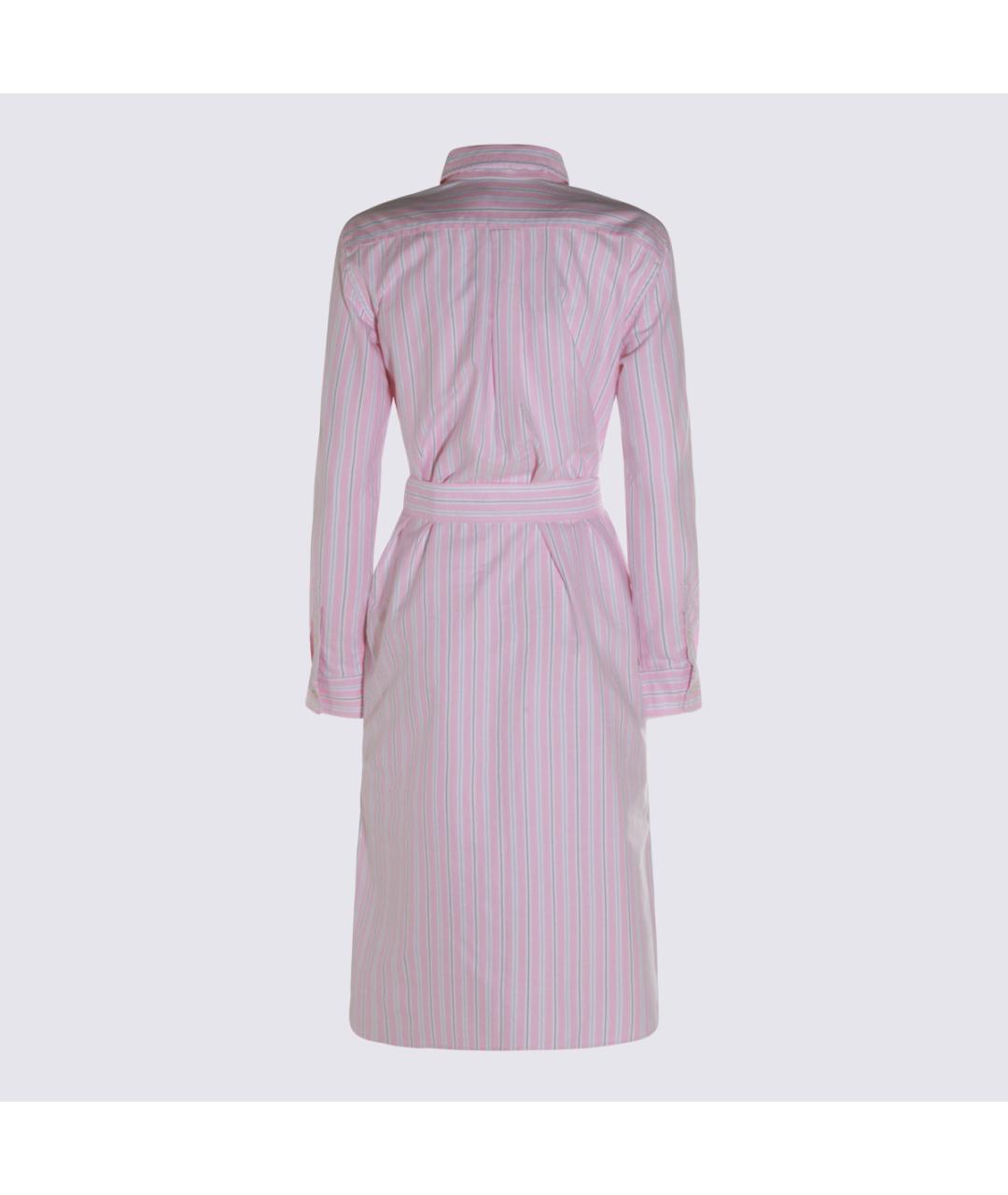 POLO RALPH LAUREN Розовое хлопковое повседневное платье, фото 2