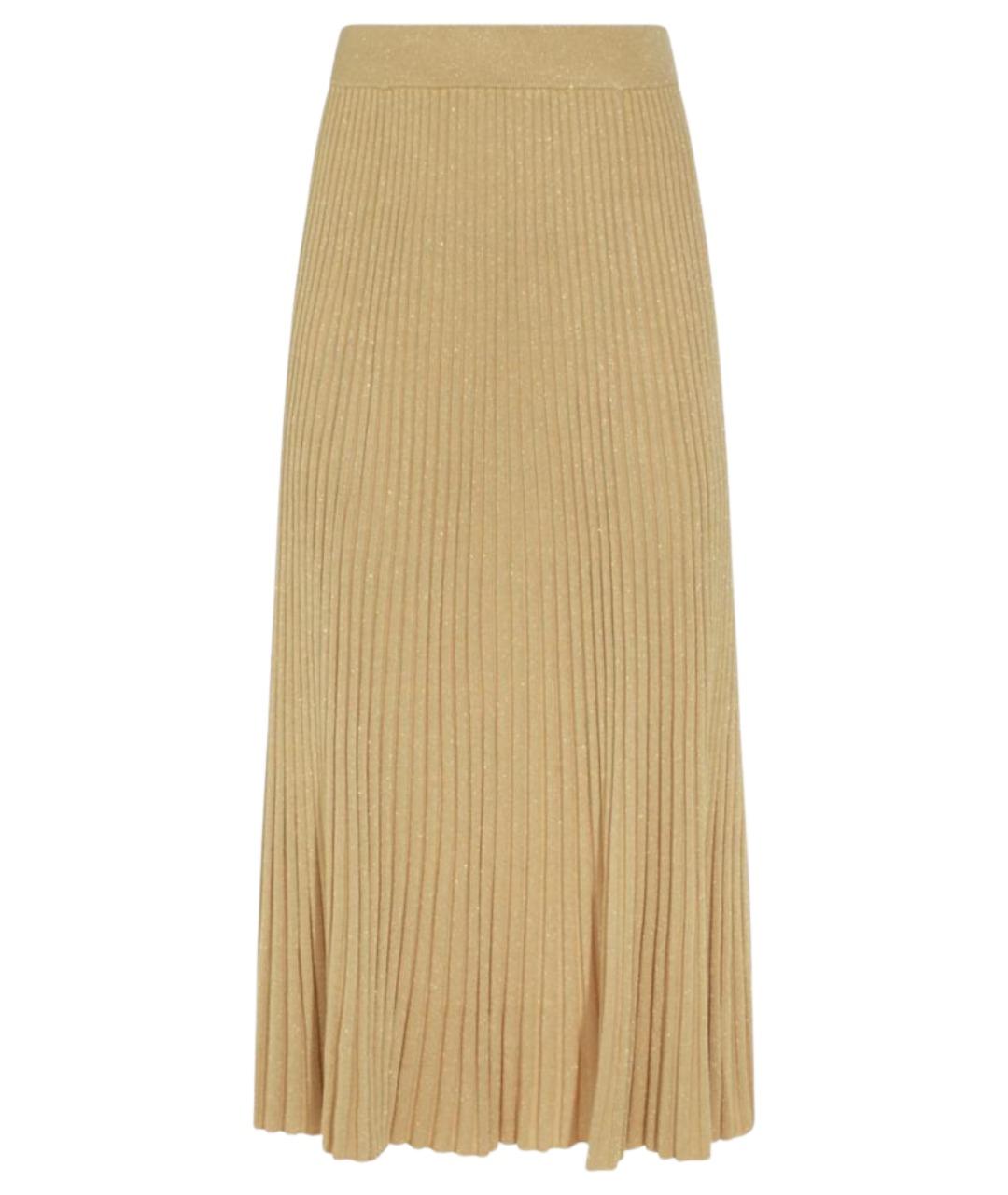 ZIMMERMANN Золотая вискозная юбка миди, фото 1