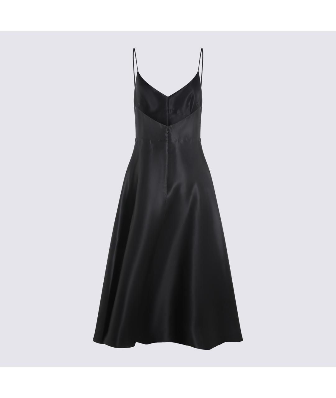 ALBERTA FERRETTI Черное шелковое вечернее платье, фото 2