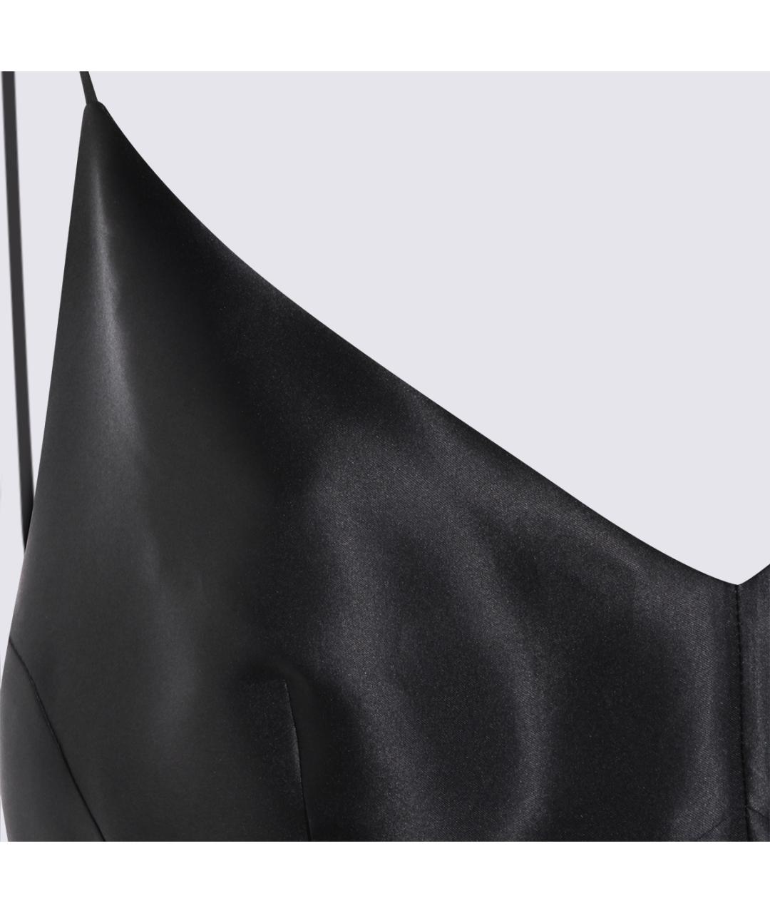 ALBERTA FERRETTI Черное шелковое вечернее платье, фото 3