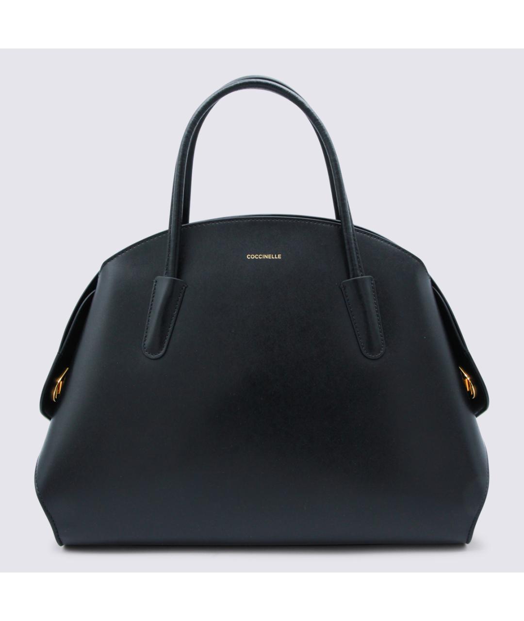 COCCINELLE Черная кожаная сумка тоут, фото 4