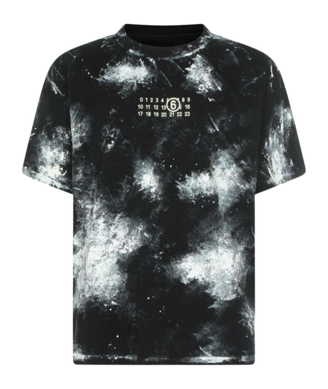 MM6 MAISON MARGIELA Черная хлопковая футболка, фото 1