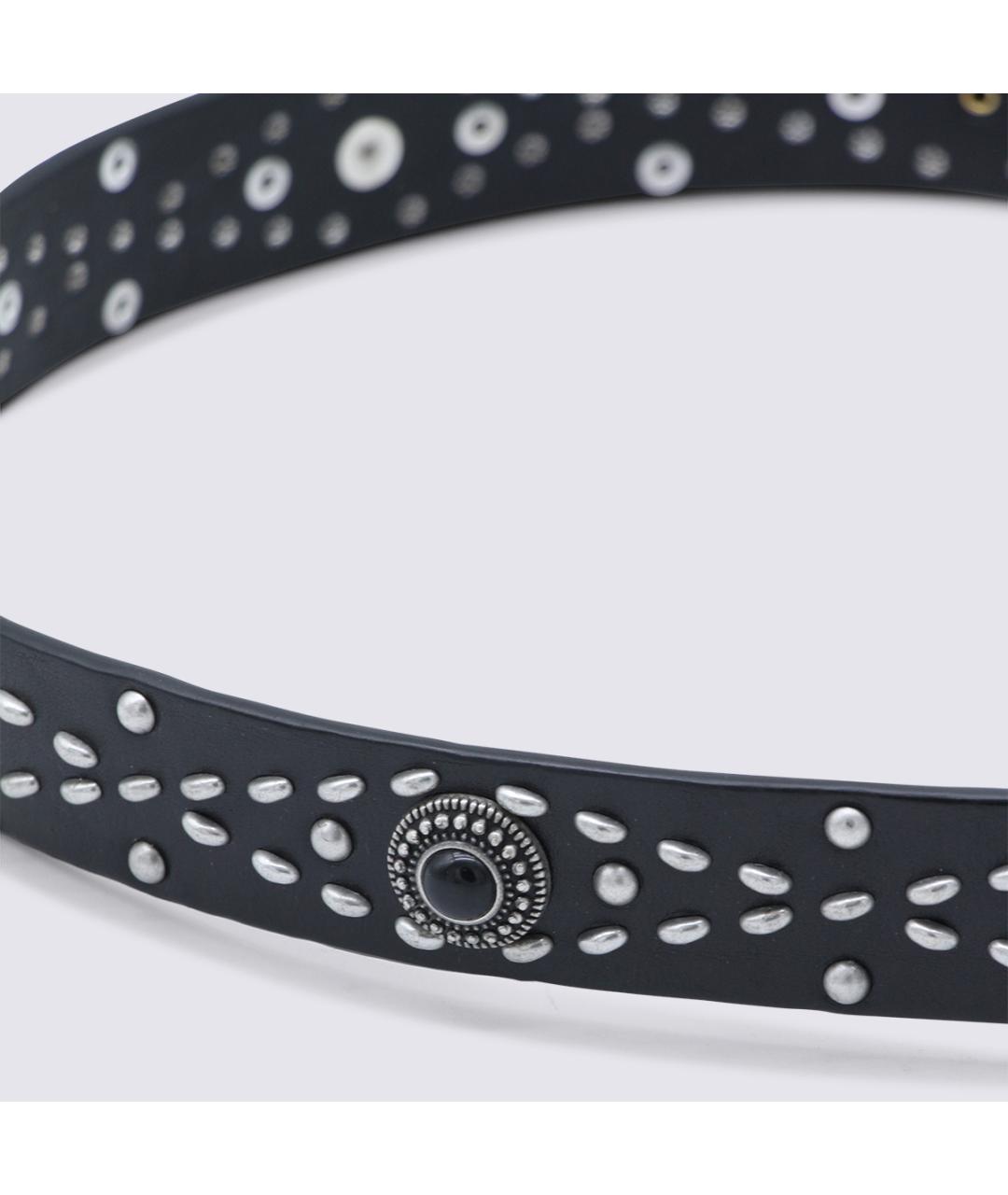 GOLDEN GOOSE DELUXE BRAND Черный кожаный ремень, фото 2