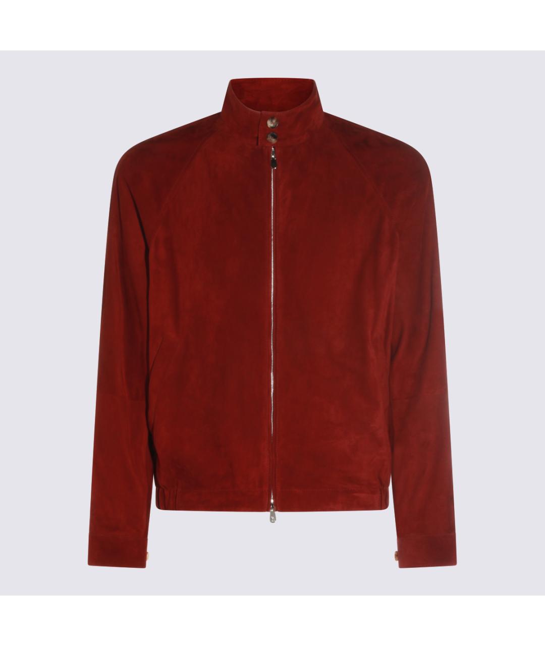 BRUNELLO CUCINELLI Красная кожаная куртка, фото 5