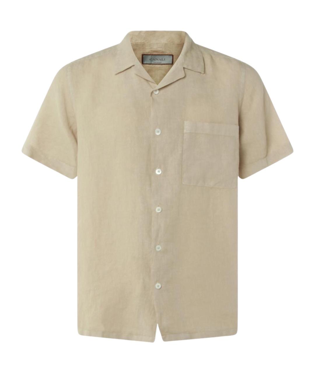 CANALI Бежевая кэжуал рубашка, фото 1