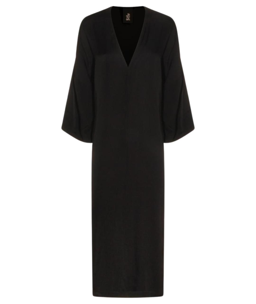 THOM KROM Черное вискозное повседневное платье, фото 1