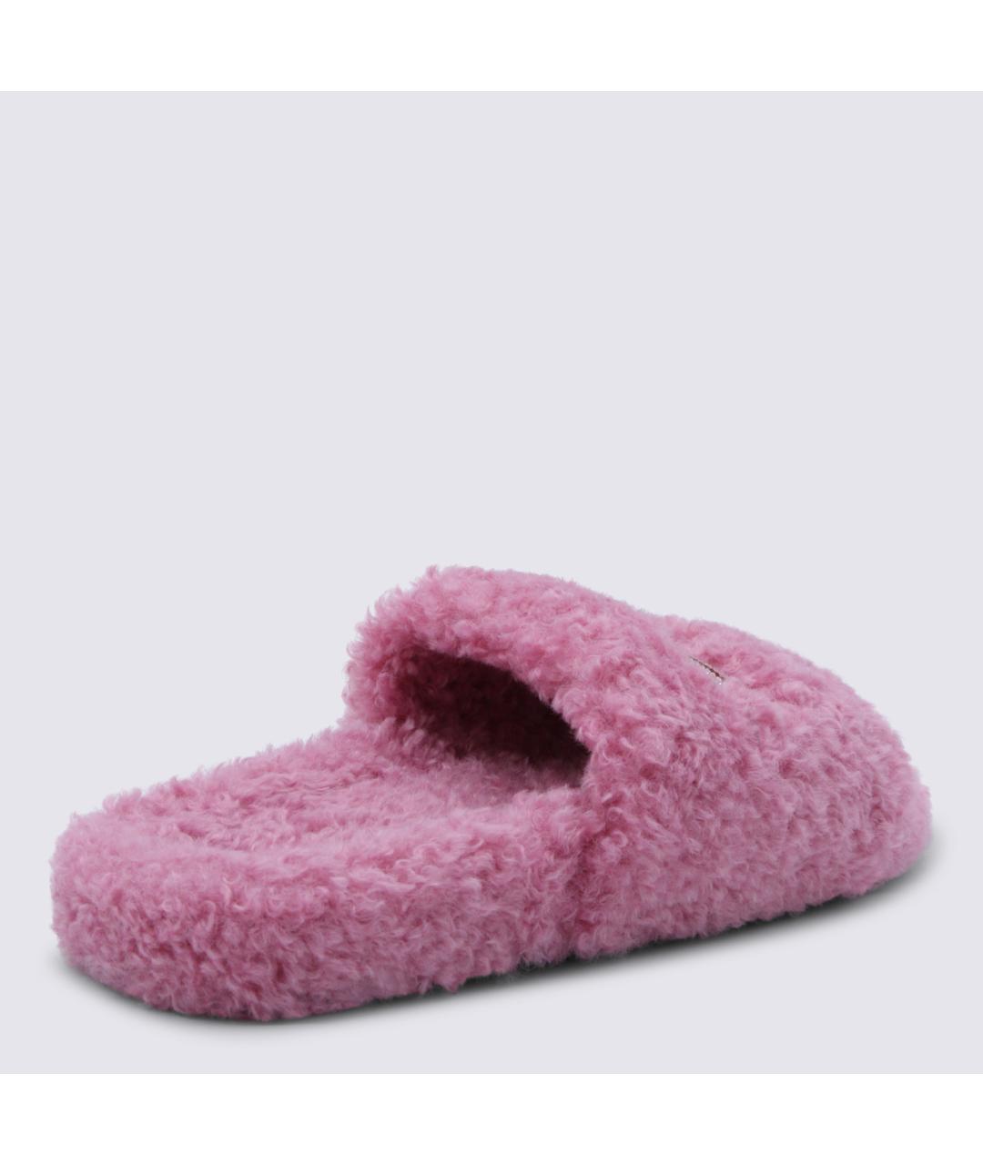 BALENCIAGA Розовые текстильные шлепанцы, фото 3