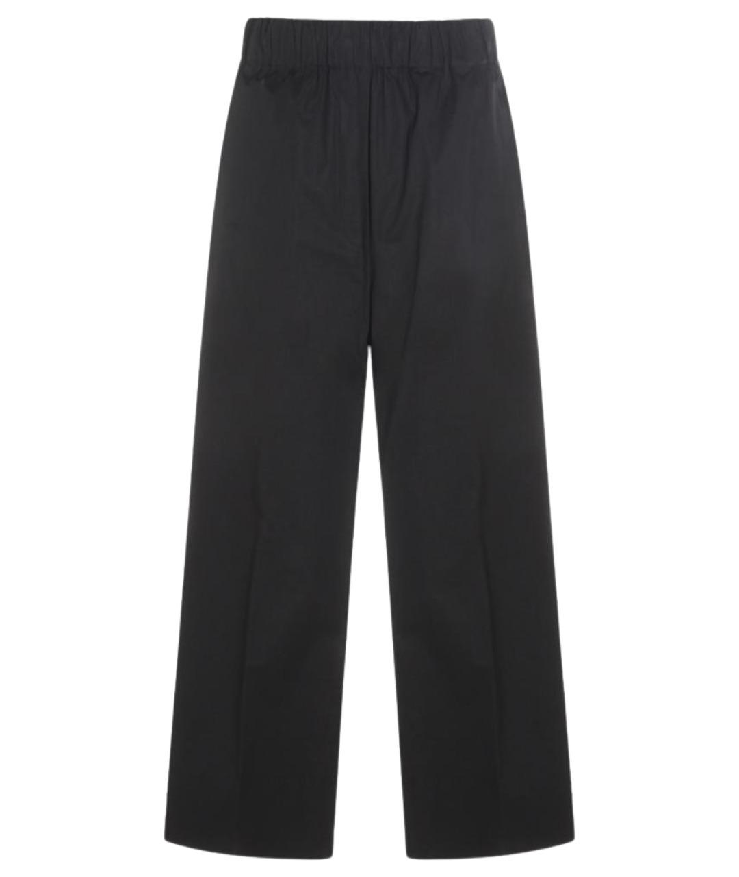 ANTONELLI FIRENZE Черные хлопковые прямые брюки, фото 1