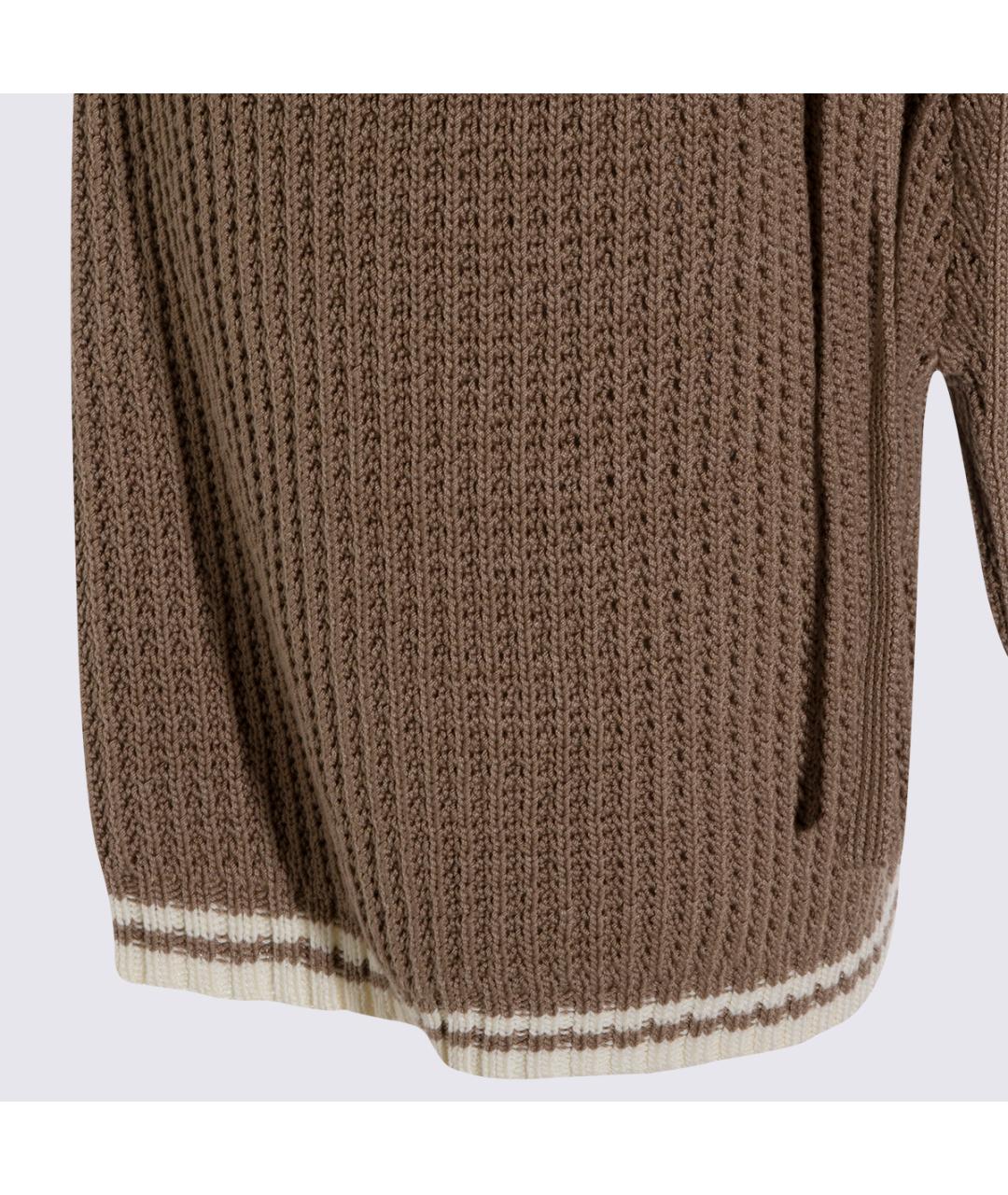 GOLDEN GOOSE DELUXE BRAND Коричневые хлопковые шорты, фото 4