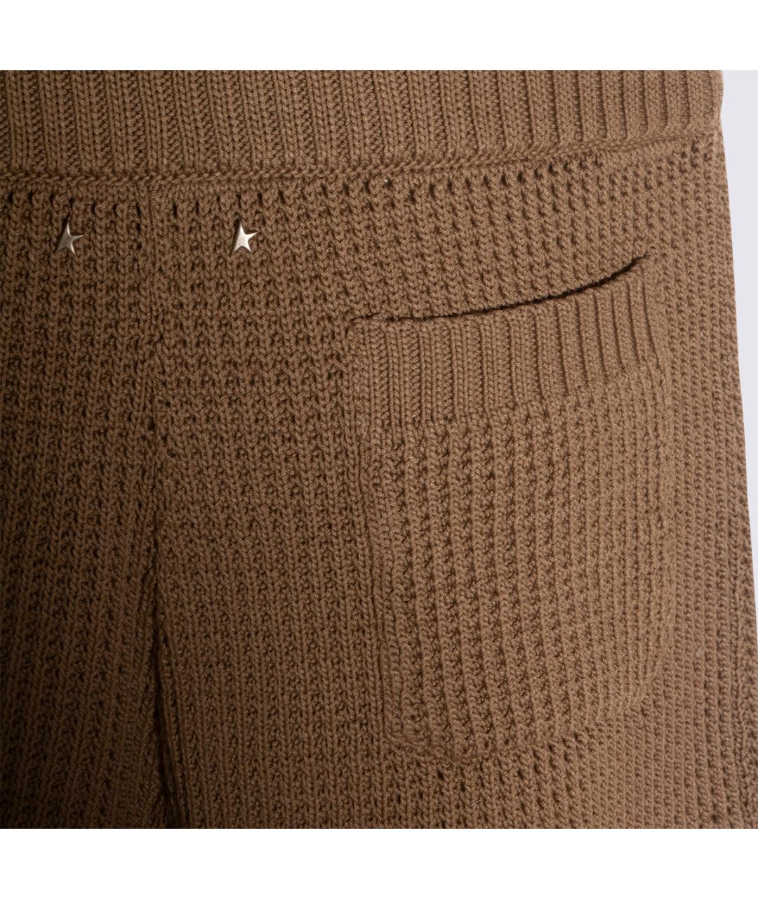 GOLDEN GOOSE DELUXE BRAND Коричневые хлопковые шорты, фото 5