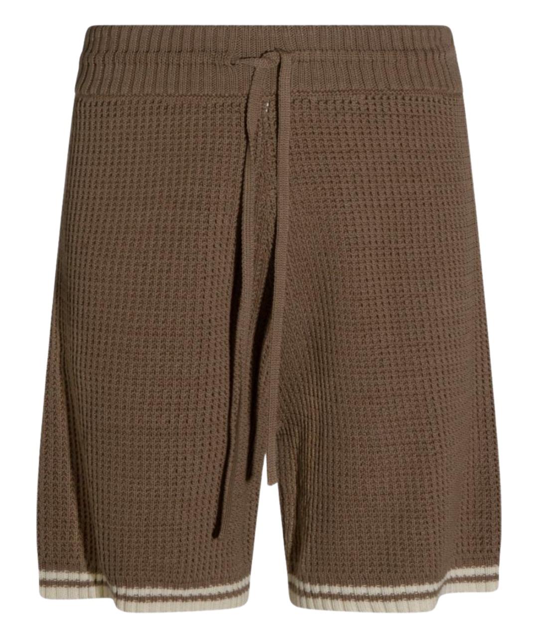 GOLDEN GOOSE DELUXE BRAND Коричневые хлопковые шорты, фото 1