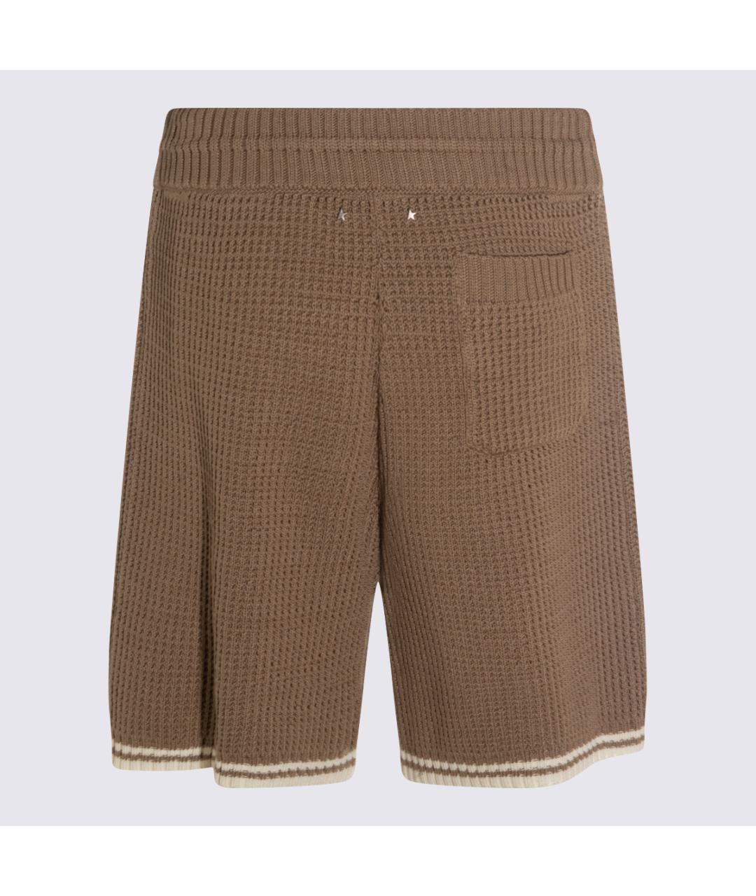 GOLDEN GOOSE DELUXE BRAND Коричневые хлопковые шорты, фото 2
