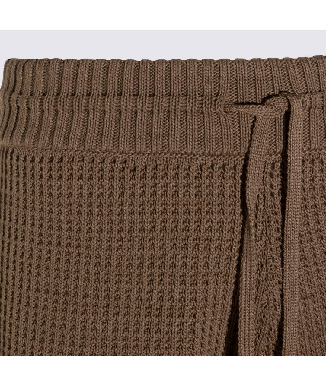 GOLDEN GOOSE DELUXE BRAND Коричневые хлопковые шорты, фото 3