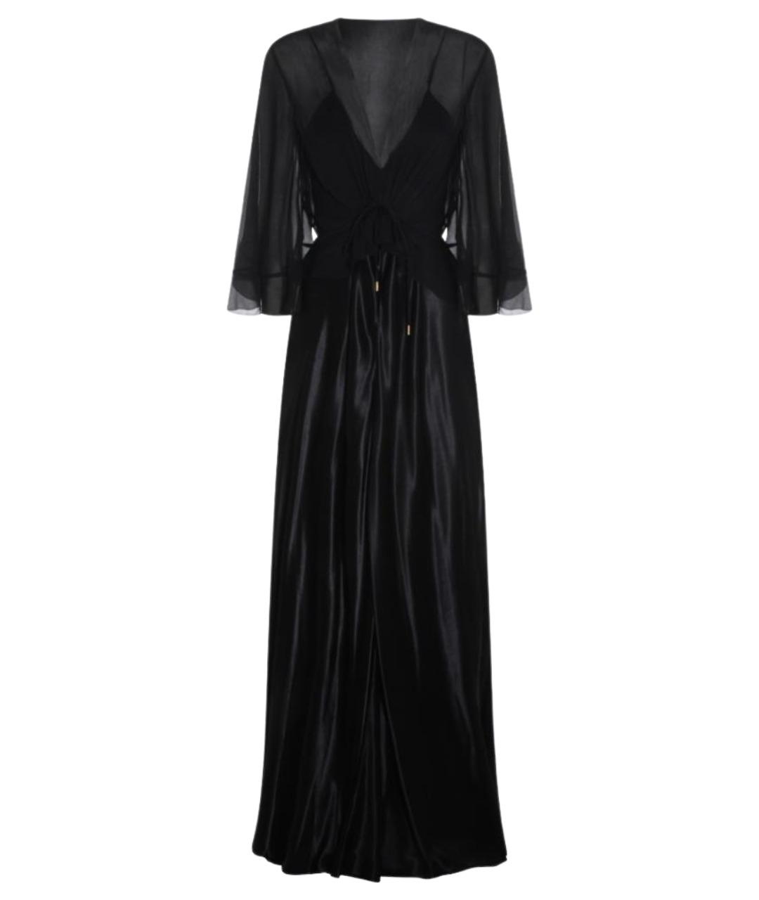 ALBERTA FERRETTI Черное вискозное вечернее платье, фото 1