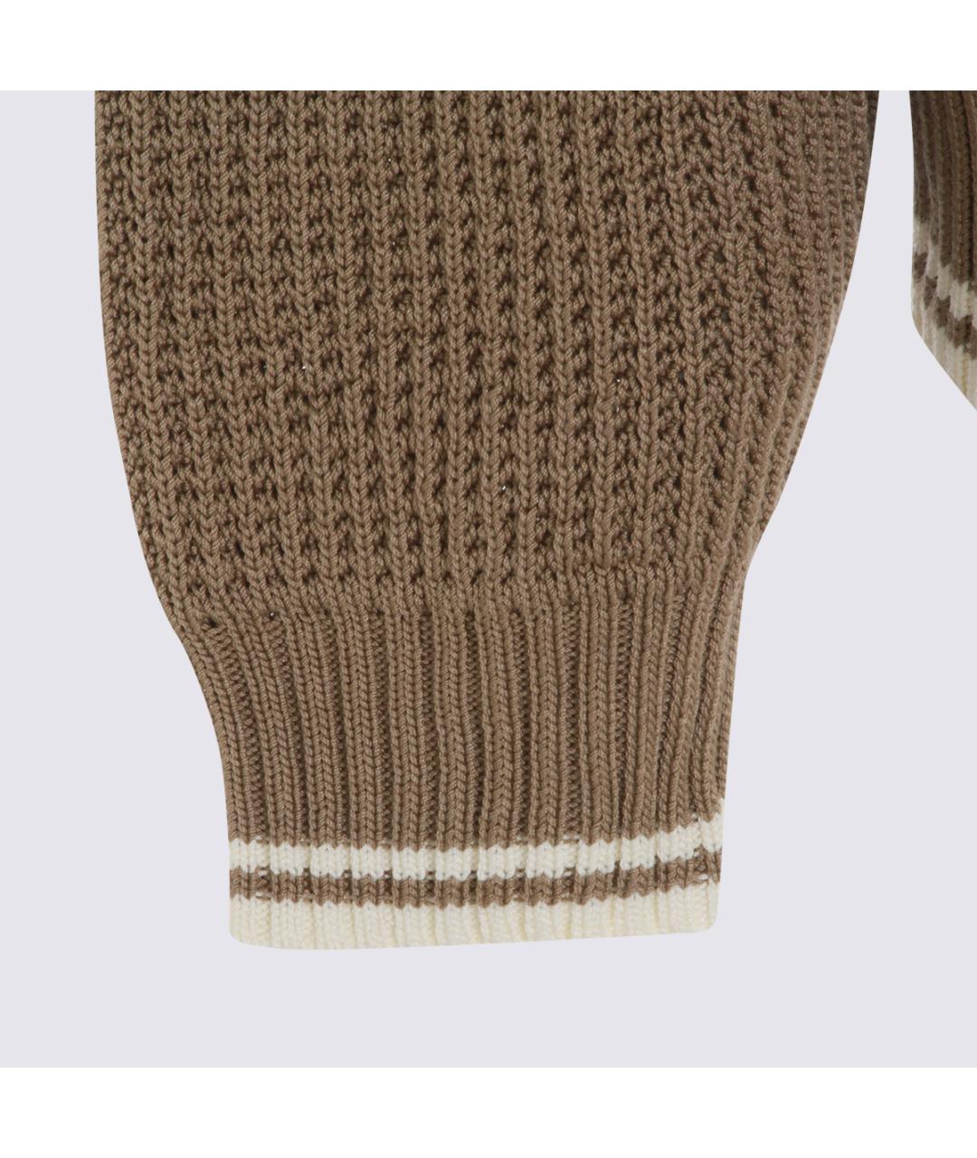 GOLDEN GOOSE DELUXE BRAND Коричневый хлопковый джемпер / свитер, фото 3