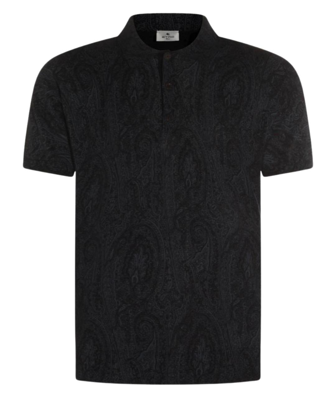 ETRO Серое хлопковое поло с коротким рукавом, фото 1