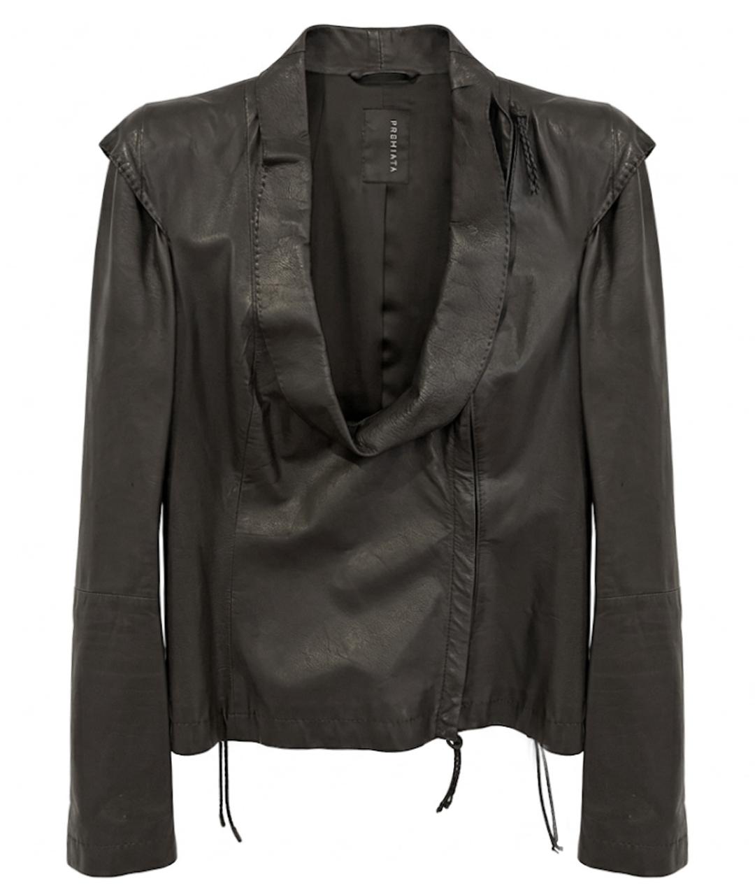 PREMIATA Черная кожаная куртка, фото 1
