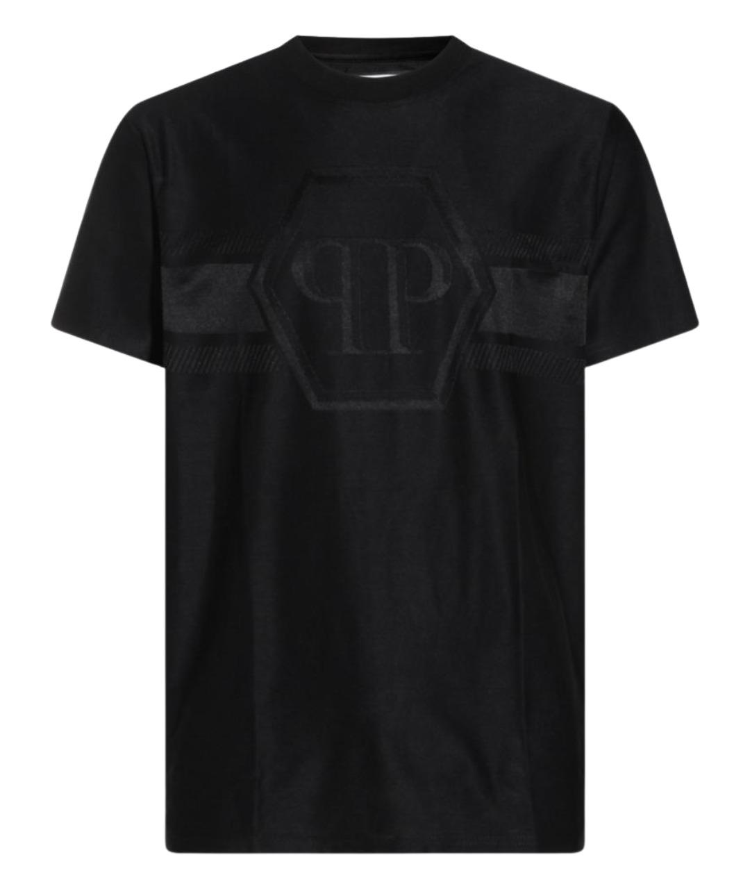 PHILIPP PLEIN Черная хлопковая футболка, фото 1